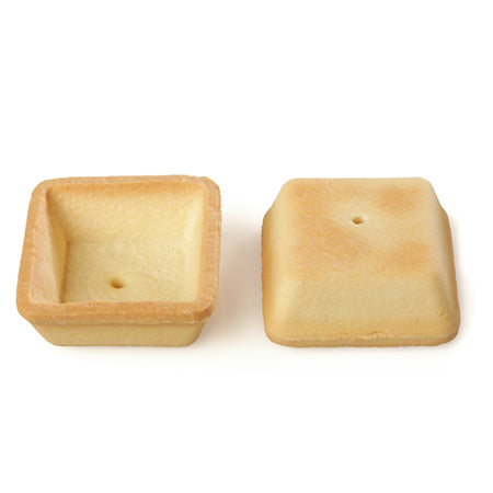 Tartelletta mignon quadrata semplice/cacao (250 pezzi)